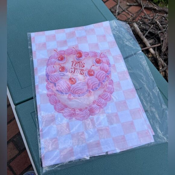 Anthropologie Stephanie Tara Love Club Dish Towel NWT - Picture 3 of 4